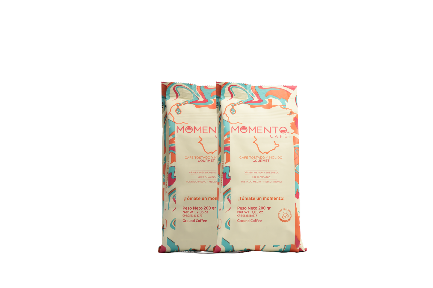 TWO PACK MOMENTO COFFEE Gourmet - GROUND (X2) 200g/7.05oz