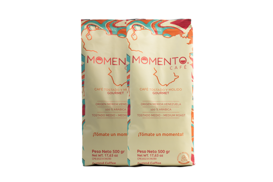 KILO MIX PACK MOMENTO CAFÉ Gourmet - MOLIDO (X2) 500g/17,63oz INTL