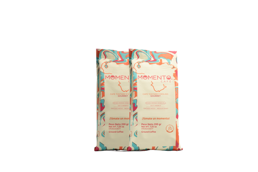 TWO PACK MOMENTO COFFEE Gourmet - GROUND (X2) 200g/7.05oz
